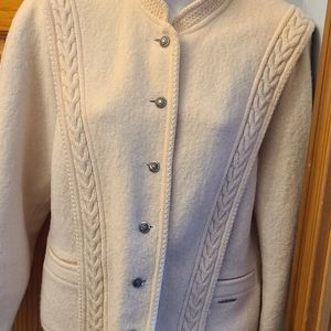VINTAGE GEIGER WOOL JACKET SZ 38 EU MEDIUM
